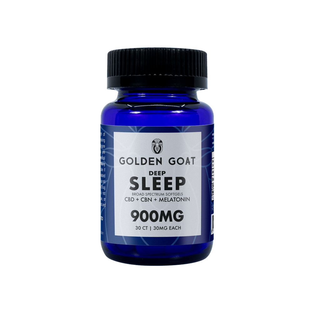 CBD-Sleep-900mg-Gell-Caps CBD Sleep 900mg Gell Caps - <b>Deep Sleep Broad Spectrum Soft Gels </b>have all of the benefits of <strong>CBD + CBN + MELATONIN</strong> in an easy-to-swallow capsule. Each Broad-Spectrum Soft gel capsule contains a full dose <strong>(30mg)</strong> Broad Spectrum Hemp Extract, CBN Hemp Extract and Melatonin. <strong>Key Facts</strong> <ul> <li><em>Potent and Effective</em></li> <li><em>Easy-to-Swallow</em></li> <li><em>Made in the USA</em></li> <li><em>100% Hemp Derived</em></li> <li><em>5-Star Rated</em></li> </ul>