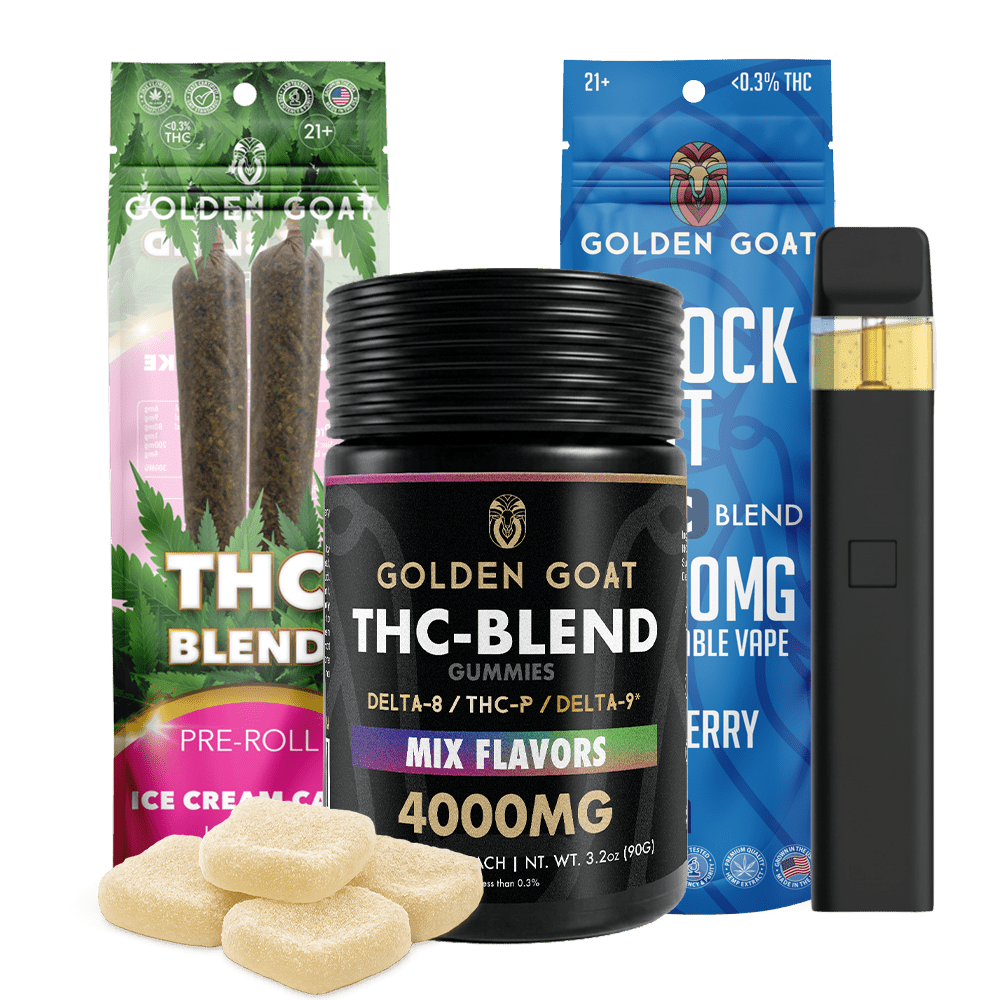 THCBlend-Bundle-3pk THCBlend Bundle 3pk - <h3 data-path-to-node="14">What to Expect from the Elite Bundle</h3> <ul> <li>THC Blend 4000mg 30ct Gummies</li> <li>Knock Out THC Blend Vape Pen</li> <li>THC Blend 2 Pack Pre-Roll</li> </ul> <h3 data-path-to-node="14"><span style="font-size: 1.5em; font-weight: bold;">Highlights & Key Facts:</span></h3> <ul data-path-to-node="15"> <li> <p data-path-to-node="15,0,0"> Experience the near-instantaneous lift of the 2000mg vape</p> </li> <li> <p data-path-to-node="15,0,0">Deep-wave relaxation of the 4000mg multi-THC blend gummies.</p> </li> <li> <p data-path-to-node="15,1,0"><b>A</b> profound "entourage effect" that surpasses standard single-cannabinoid products.</p> </li> <li> <p data-path-to-node="15,2,0">Sourced from top-tier, legally compliant USA industrial hemp.</p> </li> <li> <p data-path-to-node="15,3,0">Independently tested to guarantee exact cannabinoid concentrations, pure quality, and absolute safety with zero fillers or harmful additives.</p> </li> </ul>