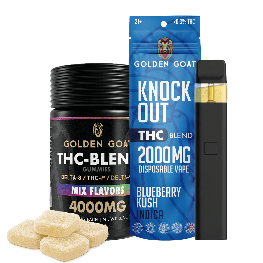 THCBlend-Bundle THCBlend Bundle - <h3 data-path-to-node="14">What to Expect from The Premier Bundle</h3> <ul> <li>THC Blend 4000mg 30ct Gummies</li> <li>Knock Out THC Blend Vape Pen</li> </ul> <h3 data-path-to-node="14"><span style="font-size: 1.5em; font-weight: bold;">Highlights & Key Facts:</span></h3> <ul data-path-to-node="15"> <li> <p data-path-to-node="15,0,0"> Experience the near-instantaneous lift of the 2000mg vape</p> </li> <li> <p data-path-to-node="15,0,0">Deep-wave relaxation of the 4000mg multi-THC blend gummies.</p> </li> <li> <p data-path-to-node="15,1,0"><b>A</b> profound "entourage effect" that surpasses standard single-cannabinoid products.</p> </li> <li> <p data-path-to-node="15,2,0">Sourced from top-tier, legally compliant USA industrial hemp.</p> </li> <li> <p data-path-to-node="15,3,0">Independently tested to guarantee exact cannabinoid concentrations, pure quality, and absolute safety with zero fillers or harmful additives.</p> </li> </ul>